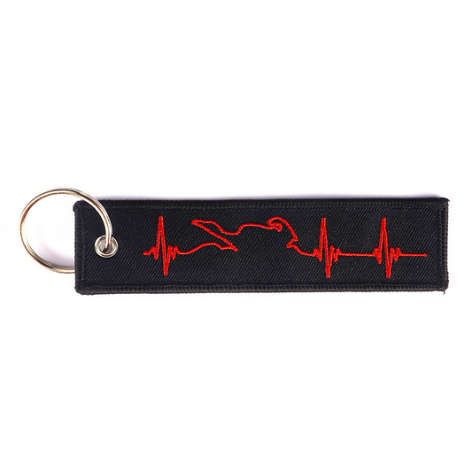 Red Cardiogram - Motorcycles Keychain